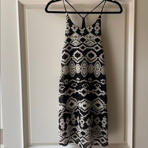 Black & white knit dress